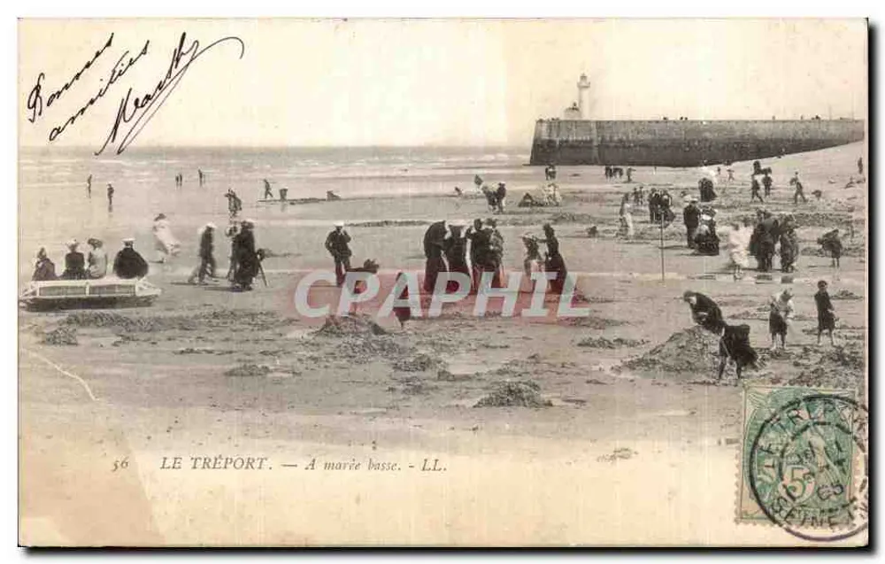 Le Tréport — À maré baixa — LL. n°56 - Frente
