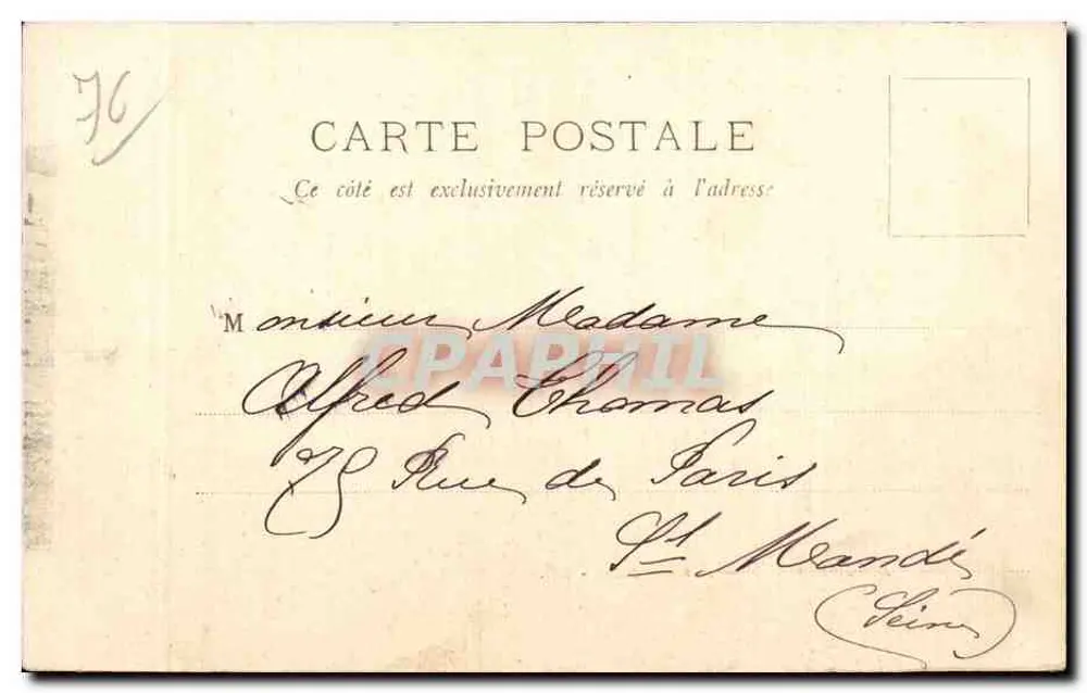 Le Tréport — À maré baixa — LL. n°56 - Verso