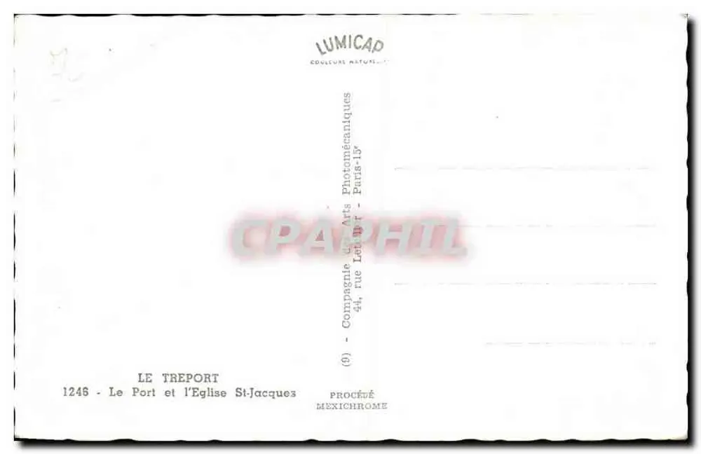 Le Tréport — El Puerto y la Iglesia de San Jacobo — Lumicap - Reverso