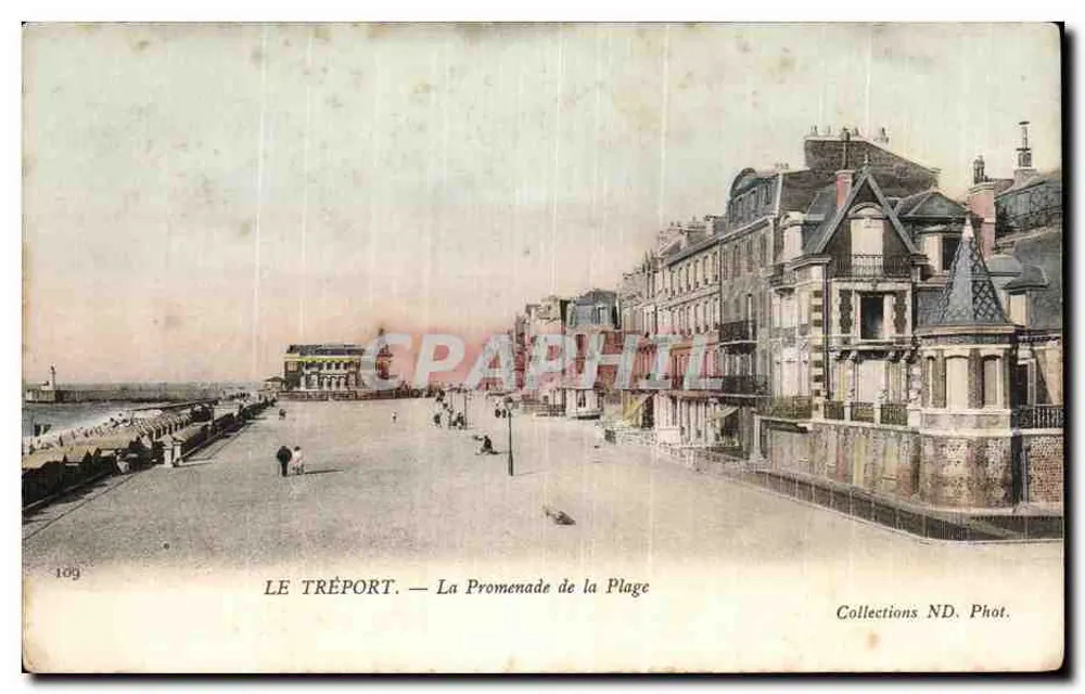 Le Tréport — A Promenade da Praia — Collections ND. Fot. n°109 - Frente