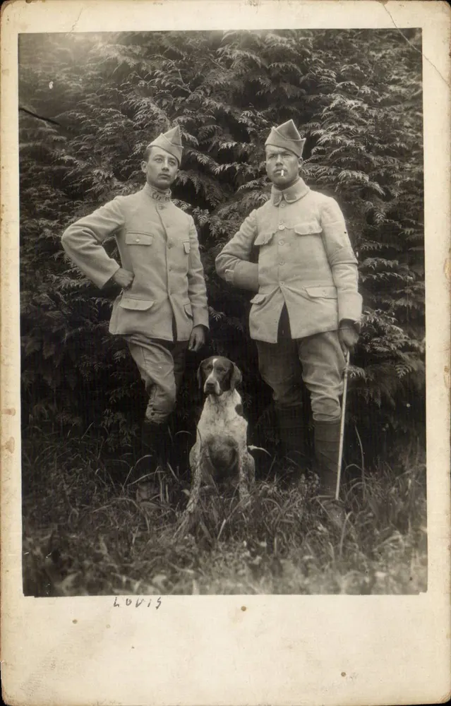 Zwei Soldaten und ein Hund — Louis — Verleger G. Gallieni, Nr. 16 - Vorderseite