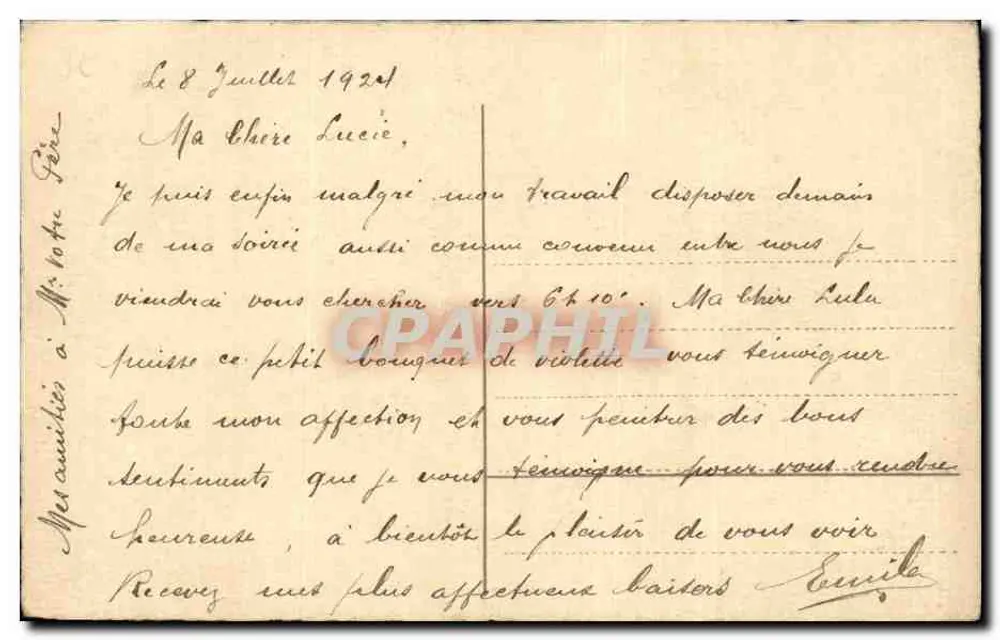 वाइओलेट का बौक्वेट — फ्रांसीसी गणराज्य — अज्ञात प्रकाशक - पीछे