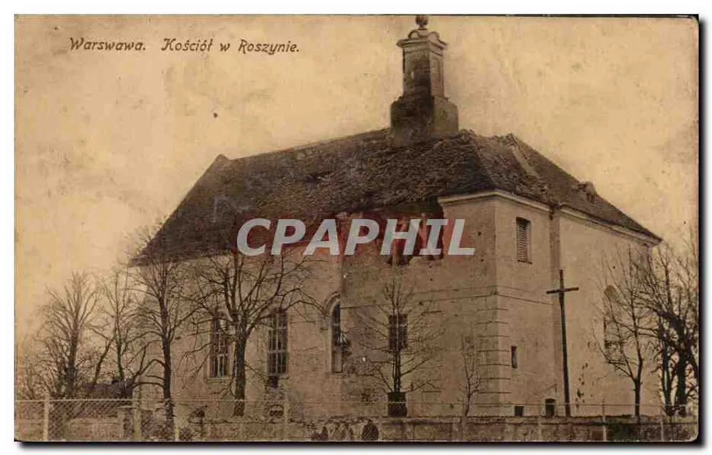 Kirche von Roszynie — Warschau — Verlag A. J. Ostrowski, Nr. 18 - Vorderseite