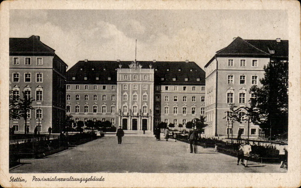 Stettin, Provinzialverwaltungsgebäude — Verleger M. Hertzfeldt, Nr. 1184 - Vorderseite