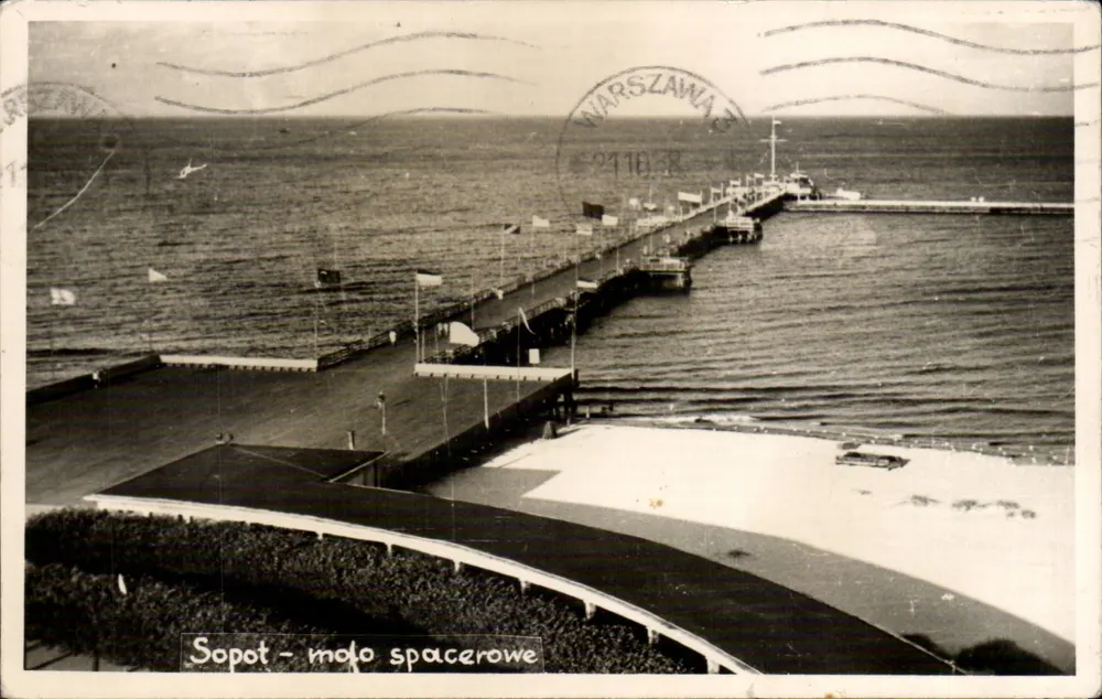 Sopot - Mole der Promenade - Ansicht des Promenadenpier - Verleger nicht sichtbar - Vorderseite