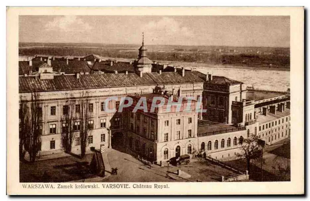Warschau. Königliches Schloss — Luftaufnahme — Fot. Bulhak - Vorderseite