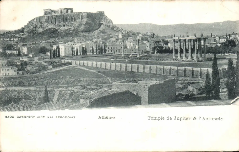 Athens — Tempel des Jupiter & die Akropolis — 74 Pallis & Cotrias, Athen - Vorderseite
