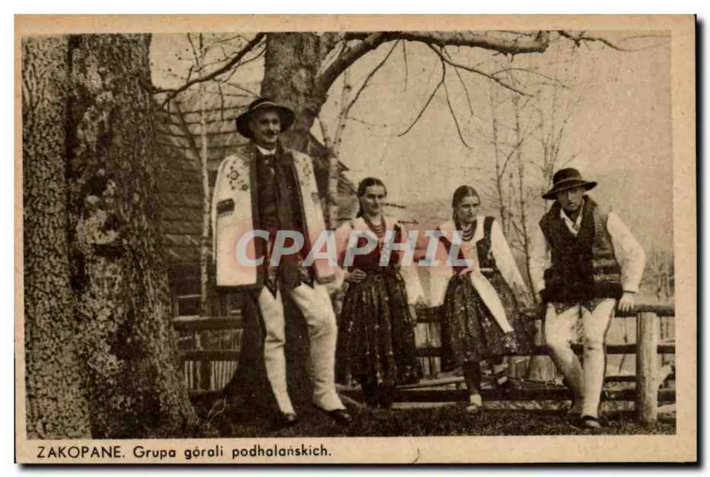 Zakopane. Grupo de górali podhalańskos — fotografia de T. e S. Zwoliński - Frente