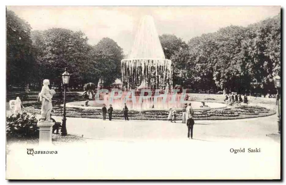 Brunnen in Ogród Saski — Warschau — Nakt. B.-d Rzepkowicz Nr. 17 - Vorderseite