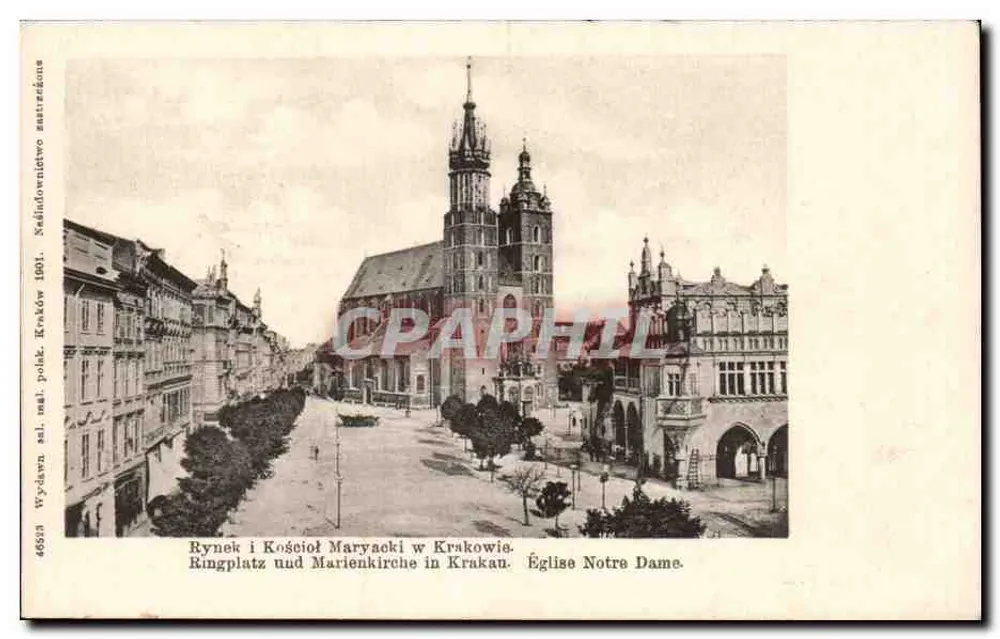 Rynek i Kościół Maryacki w Krakowie — Église Notre Dame — Wydawn. mal. pol. Kraków 1901 - Vorderseite