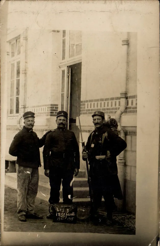 Drei Soldaten der 3. Legion Insehaseklt — 1914-1915 — R. Guillotinot, Borsyflug et C°, Paris - Vorderseite