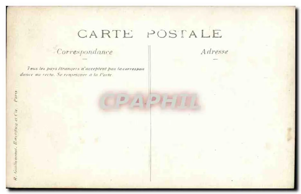 Gruppe von Soldaten — Innenansicht einer Festung — R. Guillemon, Basse-Phyca et Cie - Paris - Rückseite