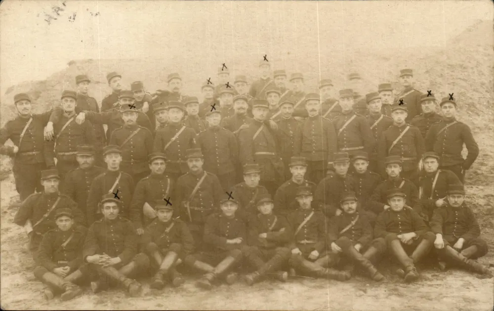 Gruppe von Soldaten — Feldzug — Militärische Korrespondenz SARITHE (Orne) - Vorderseite