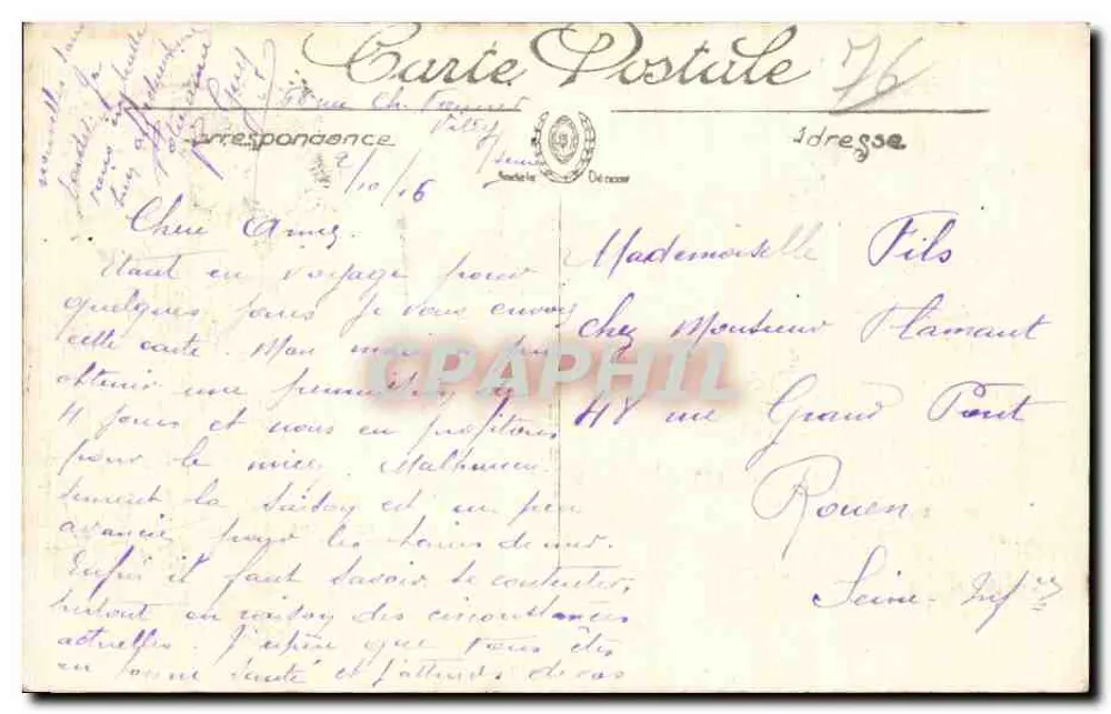 Le Tréport — Vista geral — L. J. - Verso