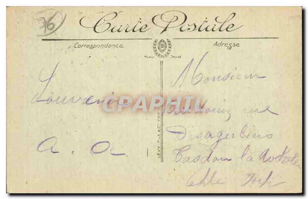Le Tréport — Ausblick vom Mont Huon — LL. — n° 156 - Rückseite