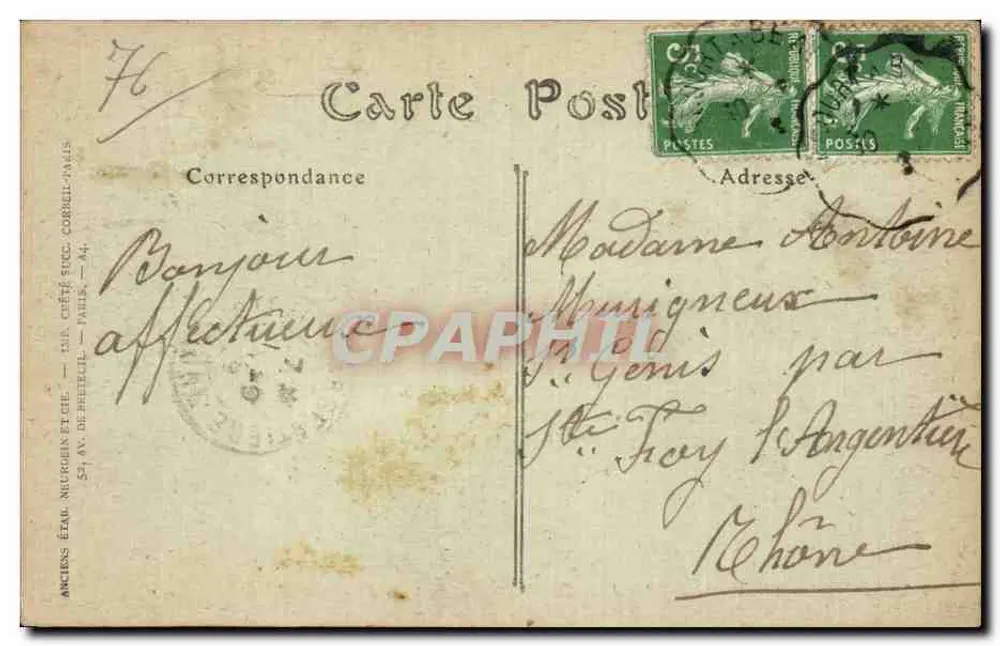 Le Tréport — Die Mole und der Hafen-Eingang — NDH - Rückseite