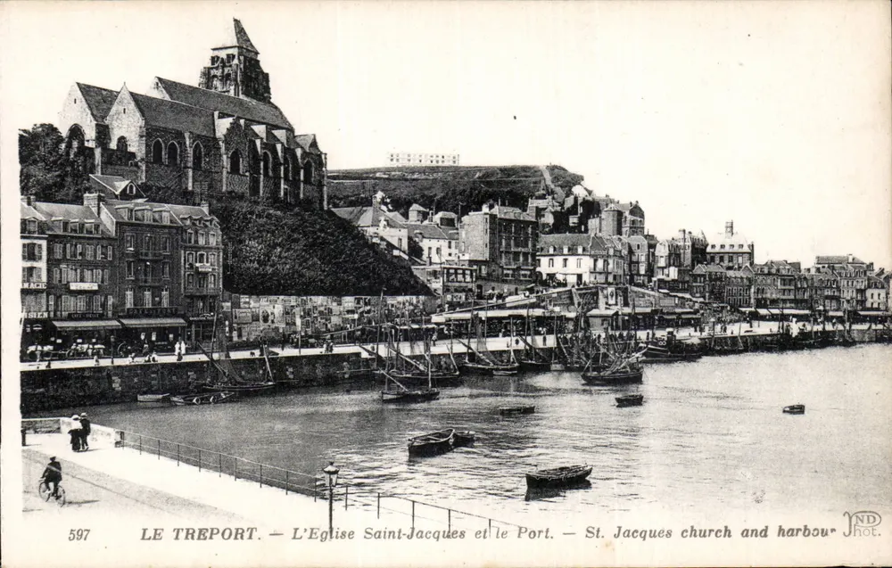 Le Tréport — Die Kirche Saint-Jacques und der Hafen — ND Phot. - Vorderseite
