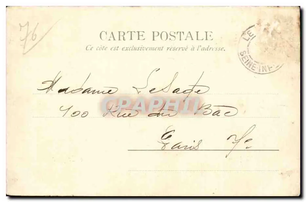 Le Tréport — A Praia — ST & Cie, A. D. 1898 - Verso
