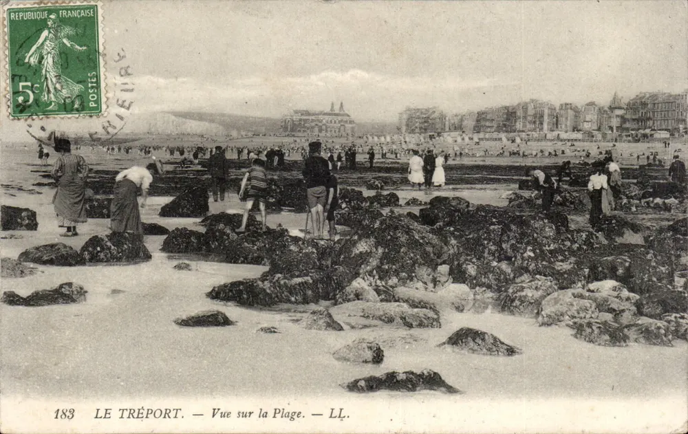 Le Tréport — Vista da Praia — LL. — n° 183 - Frente