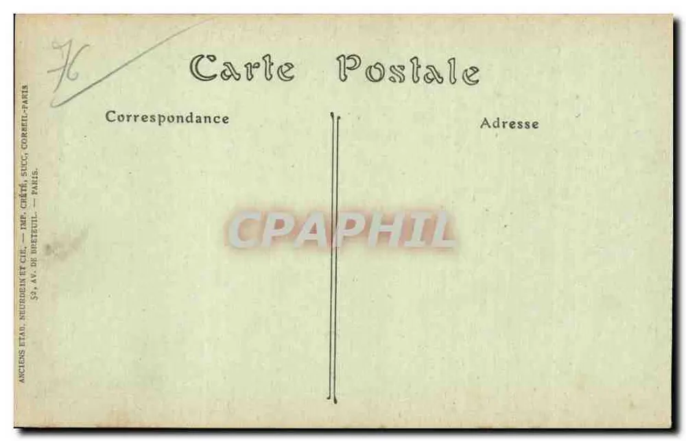 Le Tréport — Blick auf den Hafen, vom Musoir aus — NDHOC, n°105 - Rückseite