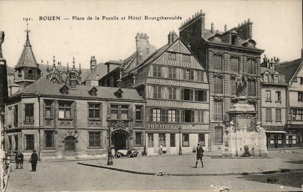 Rouen — Place de la Pucelle und Hôtel Bourgtheroulde — Verlag VITRORIN - Vorderseite