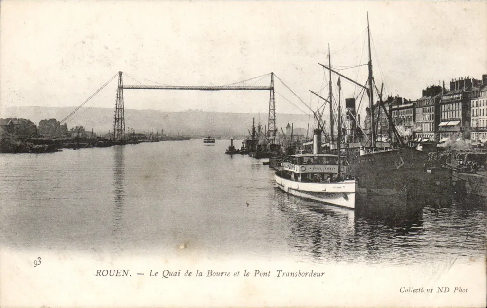 Rouen — Der Quai de la Bourse und der Pont Transbordeur — Collections ND Phot - Vorderseite