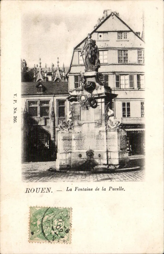 Rouen — Fontaine da Pucelha — V.P. No. 266 - Frente
