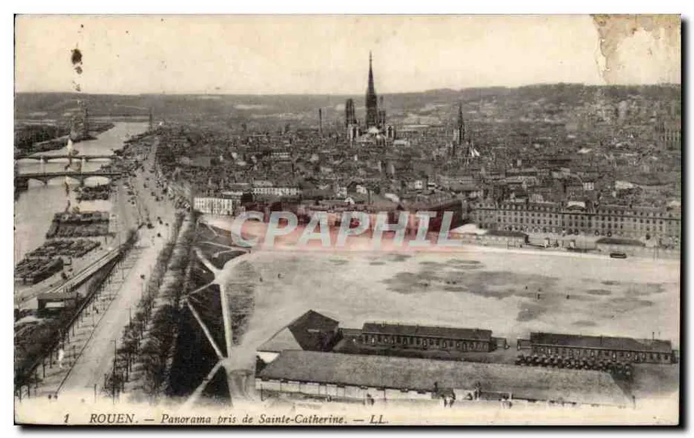 Rouen — Panorama tirado de Sainte-Catherine — LL - Frente