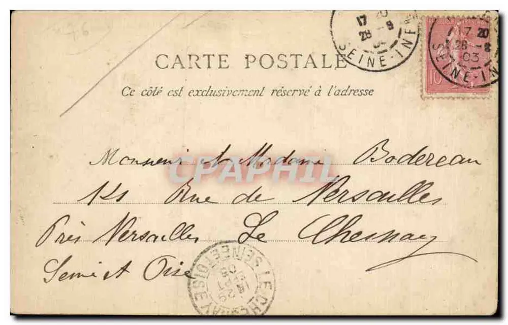 Rouen — Pont de Pierre — editor anônimo, n° 129 - Verso