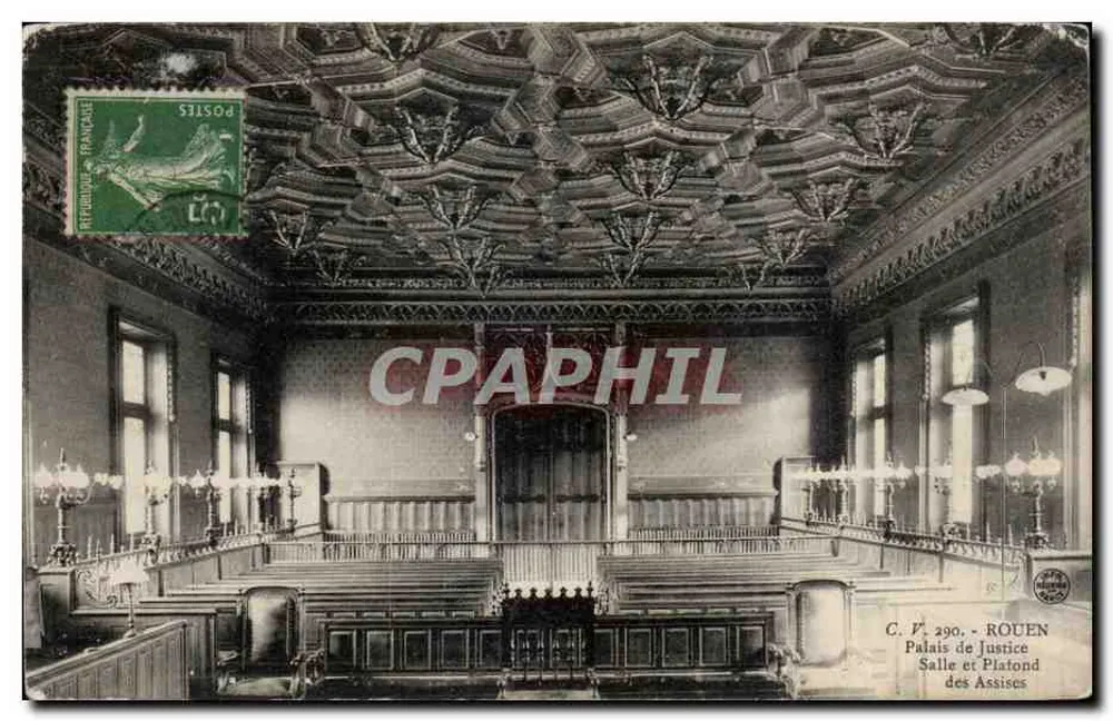 Rouen — Palast der Justiz, Saal und Decke der Assizes — C. V. 290 - Vorderseite
