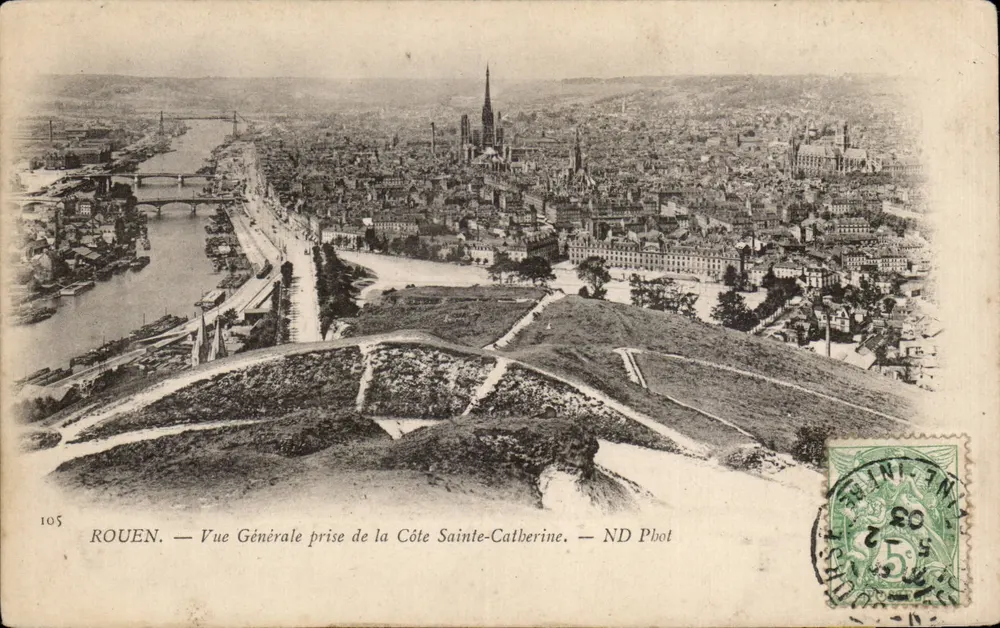 Rouen — Allgemeiner Blick von der Côte Sainte-Catherine — ND Phot - Vorderseite