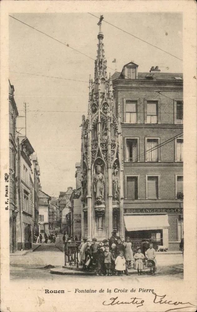 Rouen — Fontaine de la Croix de Pierre — B. F., Paris - Vorderseite