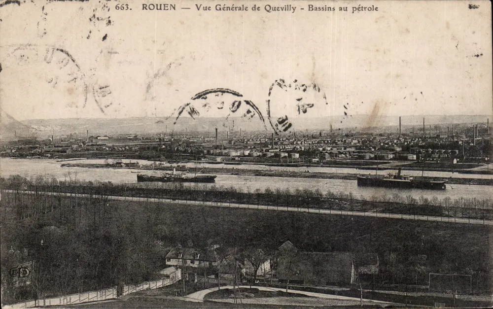 Rouen — Allgemeiner Blick auf Quevilly - Öltanks — Unbekannter Verleger, Nr. 663 - Vorderseite