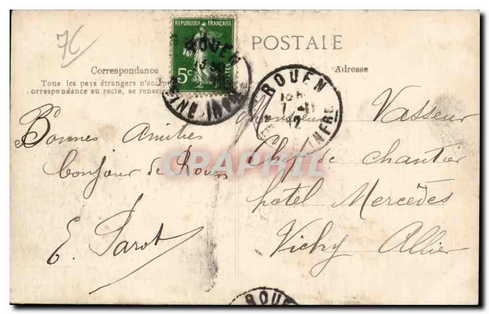 Rouen — Allgemeiner Blick auf Quevilly - Öltanks — Unbekannter Verleger, Nr. 663 - Rückseite