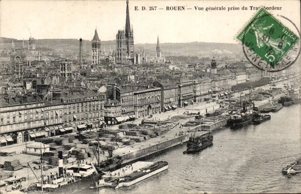 Rouen — Vista generale scattata dal Trac-bordeur —247 - Recto