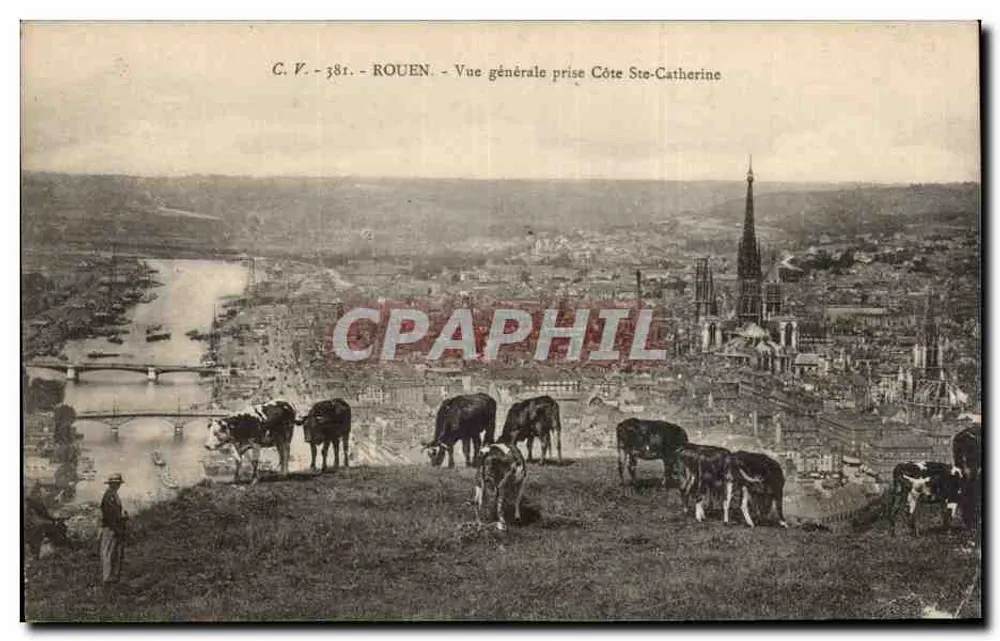 Rouen — Vista geral tirada da Côte Ste-Catherine — C.V. 381 - Frente