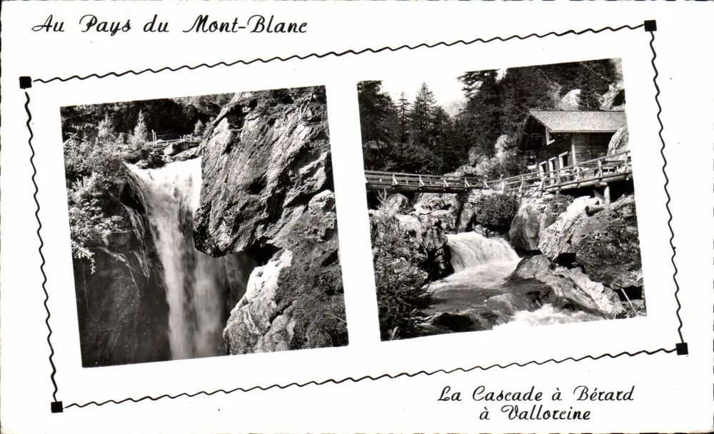 A Cascata em Bétard em Vallorcine — No País do Mont-Blanc — Edições Cellard, Bron - Frente
