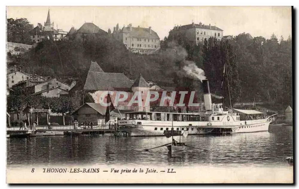 Thonon-les-Bains — Vista tirada da Ponte — LL. - Frente
