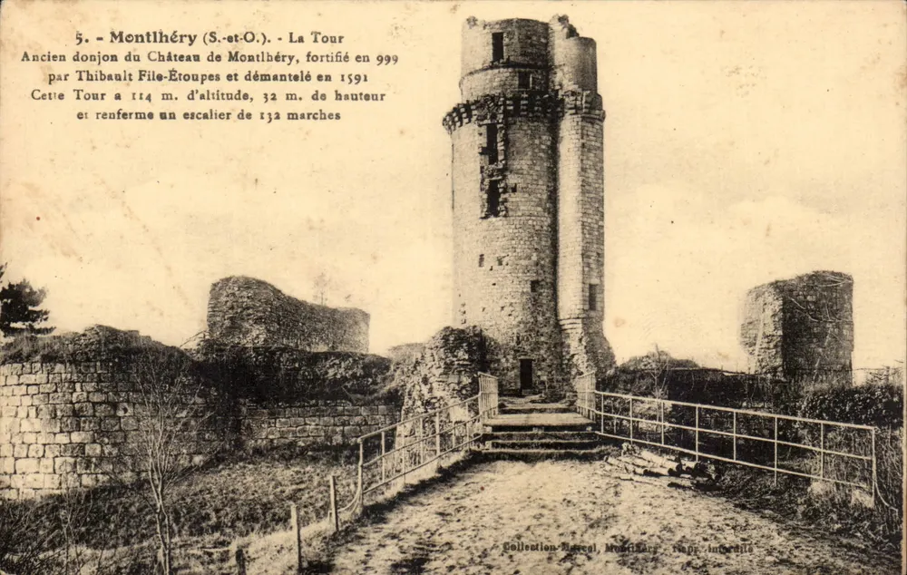 Montlhéry (S.-et-O.) — Die Turm, ehemaliger Bergfried des Schlosses — Sammlung Marcel, Montlhéry - Vorderseite