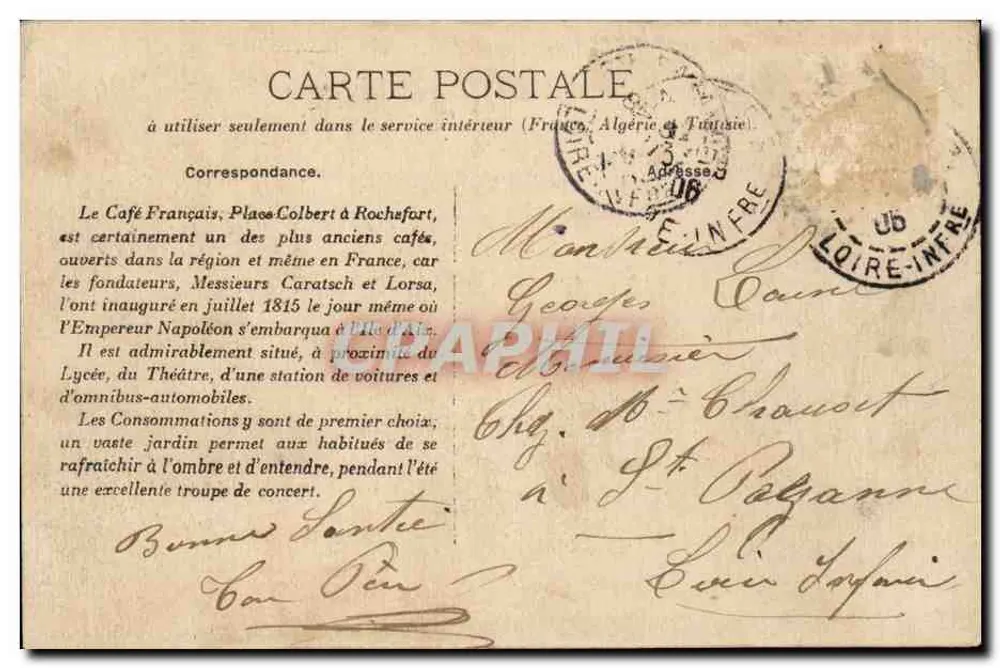 Café Français — Plaza Colbert, Rochefort — editor no visible - Reverso