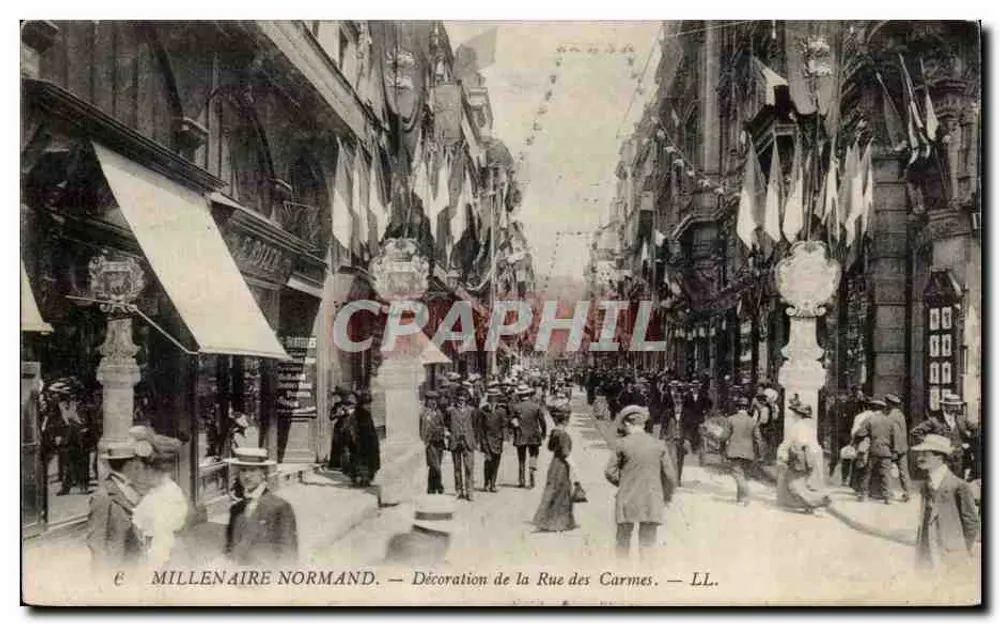 Normannischer Jahrtausendfeier — Dekoration der Rue des Carmes — LL. - Vorderseite