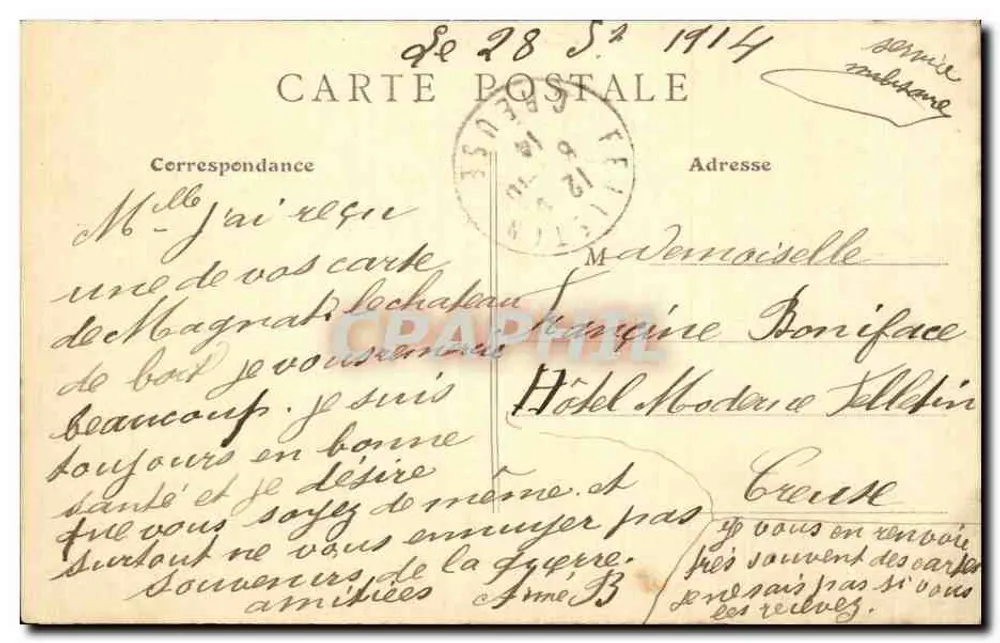 Ailly-sur-Noye — La Rue Saint-Martin — F. P., foto-uitg., Le Crotoy - Achterkant