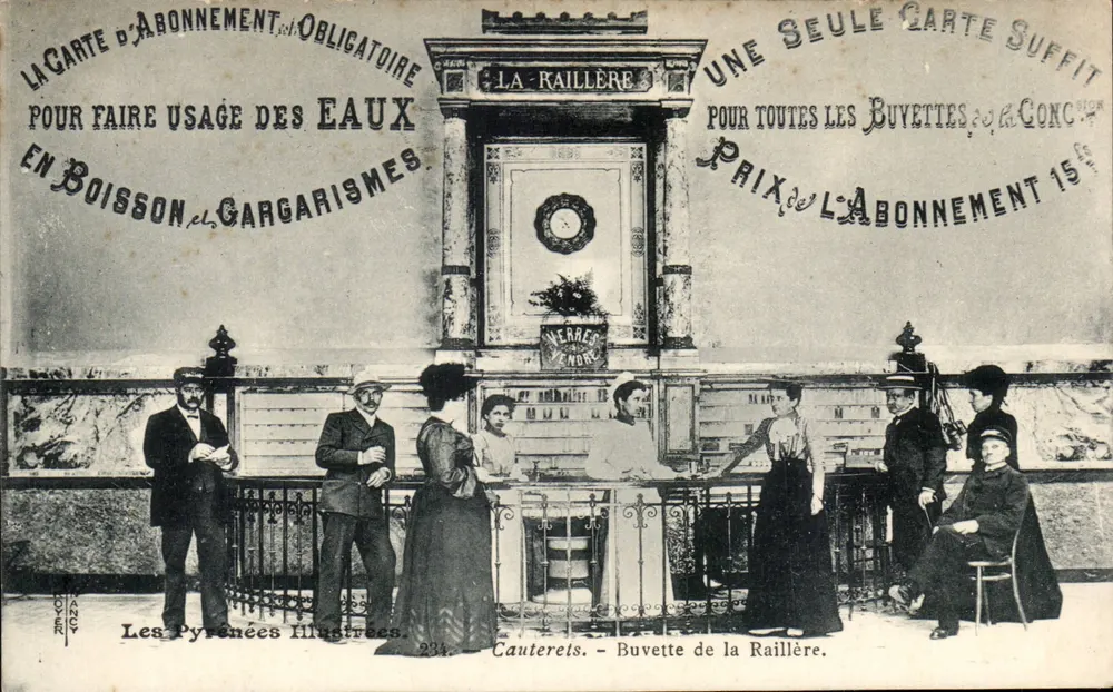 Cauterets - Buvette de la Raillière — Les Pyrénées Illustrées, n°234 - Frente