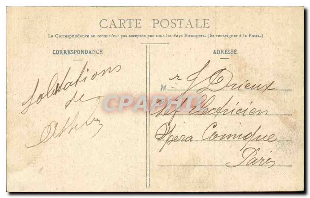 Biarritz pittoresk — Ein stürmischer Tag am Rocher de la Vierge — Nr. 44 — Ausgabe A. Sinons - Rückseite