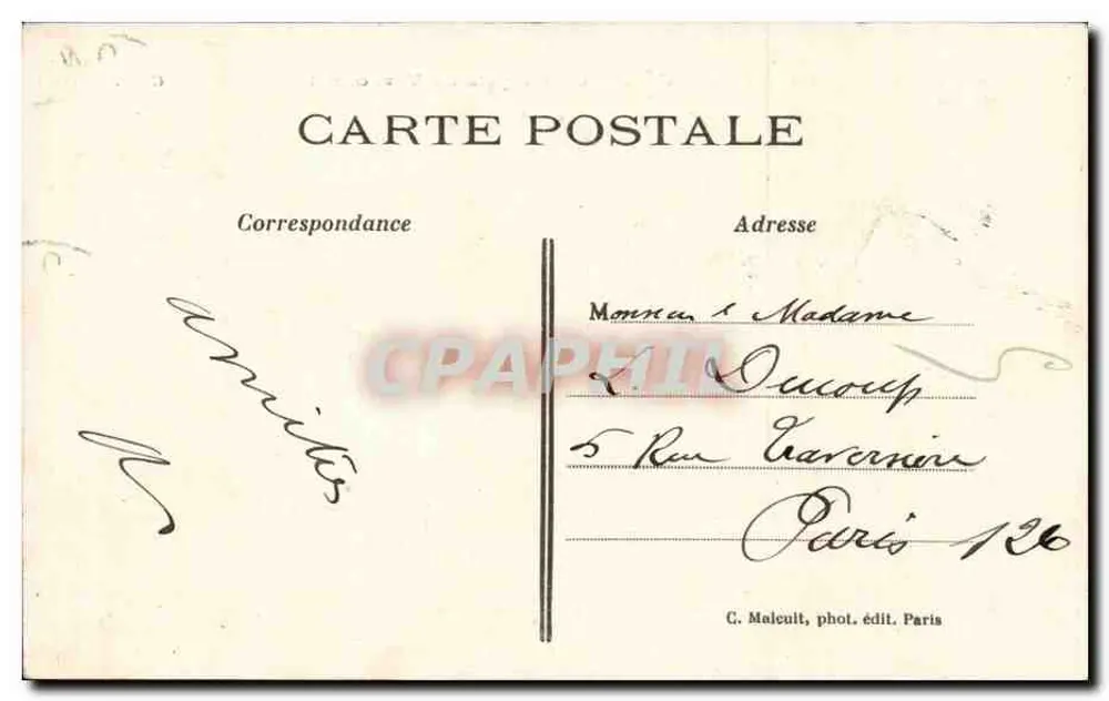 Vernon — Panorama tirado de Vernonnet — G. Malcuit, fot. edit. Paris - Verso