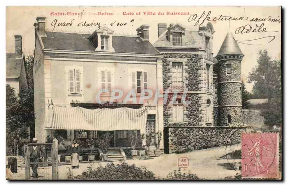 Saint-Honoré-les-Bains — Café und Villa du Ruisseau — J.O. AUTUN - Vorderseite