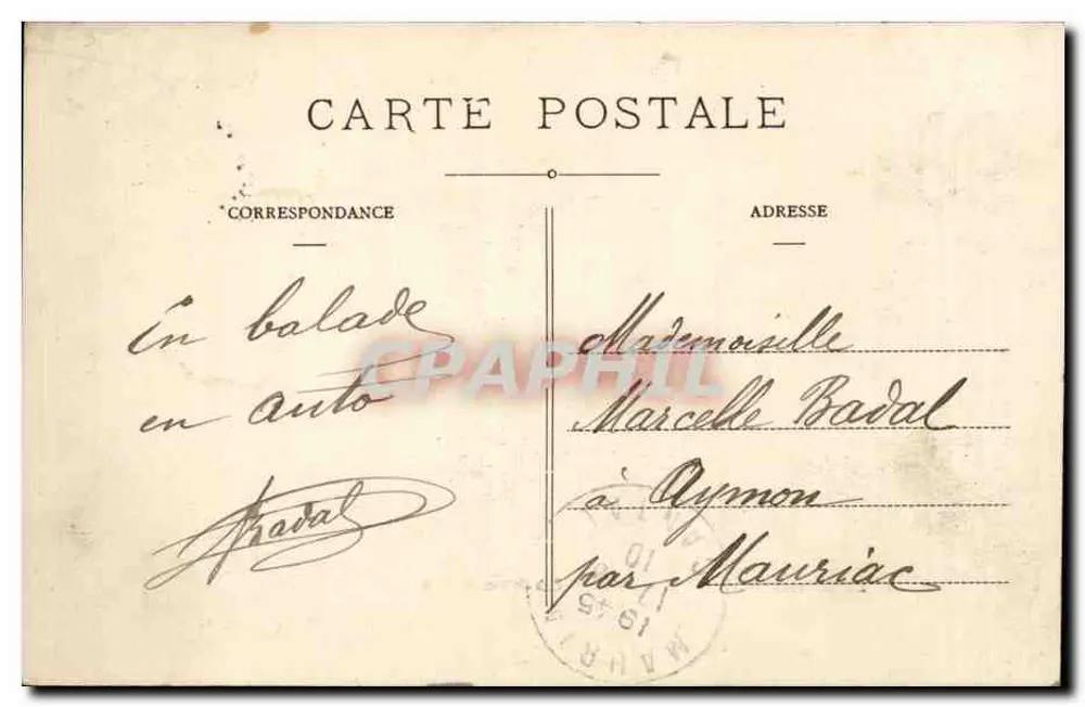Eine Hochzeit aus dem Heimatort — In Auvergne — Verlag Etienne Marcenac, n°99 - Rückseite