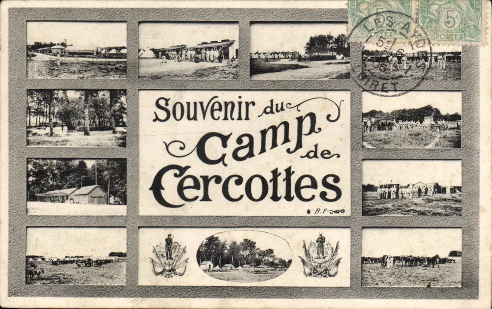 Camp de Cercottès — Erinnerungskarte vom Camp de Cercottès — B.F. — unbekannter Verleger - Vorderseite