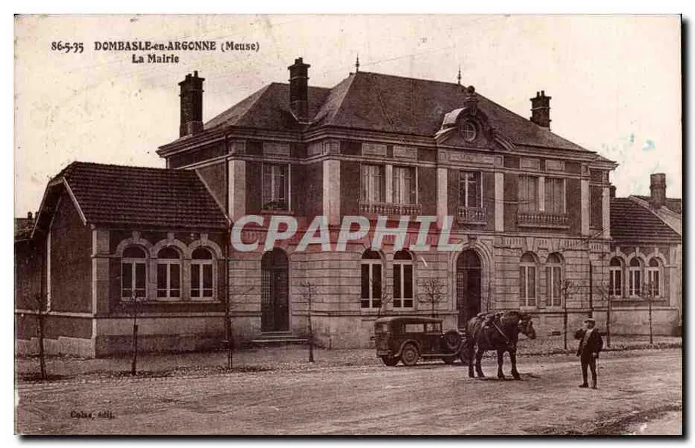 Dombasle-en-Argonne (Meuse) — A Prefeitura — editor Coïna, n° 86-5-35 - Frente
