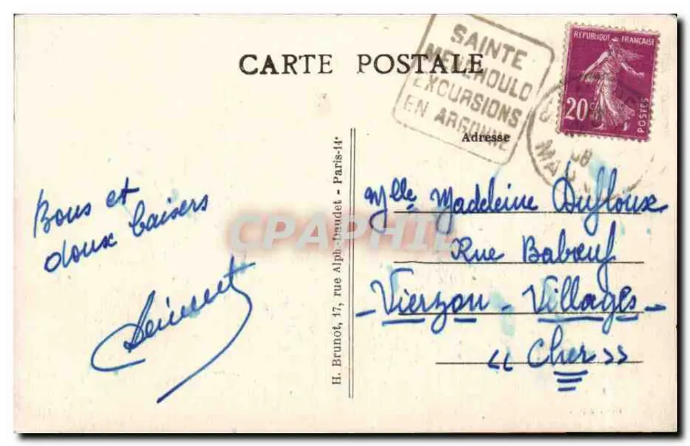 Dombasle-en-Argonne (Meuse) — A Prefeitura — editor Coïna, n° 86-5-35 - Verso
